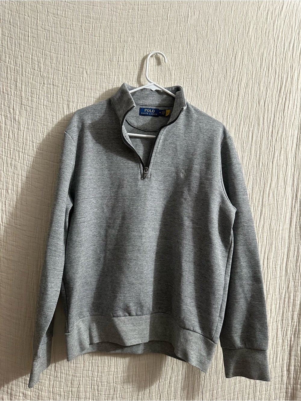 Ralph Lauren Grey Quarter-Zip Men's Sweater Pullover